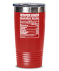 Funny Orthopedic Surgeon Nutrition Facts Tumbler 20oz 30oz Stainless Steel