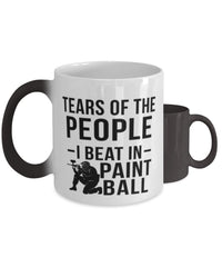 Funny Paintballer Mug Tears Of The People I Beat In Paintball Coffee Mug Color Changing 11oz