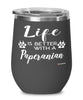 Funny Paperanian Dog Wine Glass Life Is Better With A Paperanian 12oz Stainless Steel