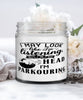 Funny Parkour Candle I May Look Like I'm Listening But In My Head I'm Parkouring 9oz Vanilla Scented Candles Soy Wax