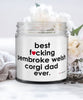 Funny Pembroke Welsh Corgi Dog Candle B3st F-cking Pembroke Welsh Corgi Dad Ever 9oz Vanilla Scented Candles Soy Wax