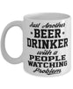 Funny People Watching Mug Just Another Beer Drinker With A People Watching Problem Coffee Cup 11oz White