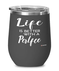 Funny Perlfee Rabbit Wine Glass Life Is Better With A Perlfee 12oz Stainless Steel Black