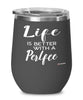 Funny Perlfee Rabbit Wine Glass Life Is Better With A Perlfee 12oz Stainless Steel Black