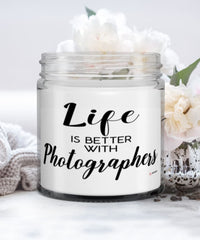 Funny Photographer Candle Life Is Better With Photographers 9oz Vanilla Scented Candles Soy Wax