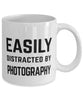 Funny Photographer Mug Easily Distracted By Photography Coffee Mug 11oz White