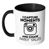 Funny Photographer Mug I Capture Moments And White 11oz Accent Coffee Mugs