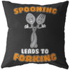 Funny Pillows Spooning Leads To Forking