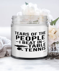 Funny Ping Pong Candle Tears Of The People I Beat In Table Tennis 9oz Vanilla Scented Candles Soy Wax