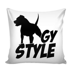 Funny Pitbull Graphic Pillow Cover DoggyStyle