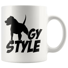 Funny Pitbull Mug Dog gy Style 11oz White Coffee Mugs