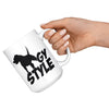 Funny Pitbull Mug Dog gy Style 15oz White Coffee Mugs