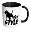 Funny Pitbull Mug Dog gy Style White 11oz Accent Coffee Mugs