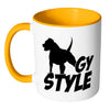 Funny Pitbull Mug Dog gy Style White 11oz Accent Coffee Mugs