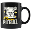 Funny Pitbull Mug Sleeps With Pitbull 11oz Black Coffee Mugs