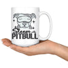 Funny Pitbull Mug Sleeps With Pitbull 15oz White Coffee Mugs