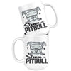 Funny Pitbull Mug Sleeps With Pitbull 15oz White Coffee Mugs