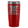 Funny Pitbull Travel Mug Sleeps With Pitbull 20oz Stainless Steel Tumbler