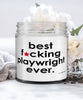 Funny Playwright Candle B3st F-cking Playwright Ever 9oz Vanilla Scented Candles Soy Wax