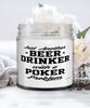 Funny Poker Candle Just Another Beer Drinker With A Poker Problem 9oz Vanilla Scented Candles Soy Wax