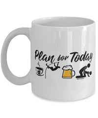 Funny Pole Vaulter Mug Adult Humor Plan For Today Pole Vaulting Coffee Mug 11oz 15oz White