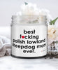 Funny Polish Lowland SheepDog Candle B3st F-cking Polish Lowland Sheepdog Mom Ever 9oz Vanilla Scented Candles Soy Wax
