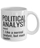 Funny Political Analyst Mug Like A Normal Analyst But Much Cooler Coffee Cup 11oz 15oz White