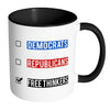 Funny Political Mug Free Thinkers White 11oz Accent Coffee Mugs