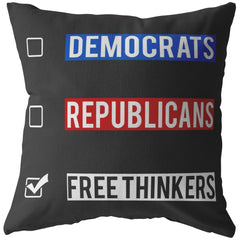 Funny Political Pillows Free Thinkers
