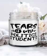 Funny Politics Professor Teacher Candle Tears Of My Politics Students 9oz Vanilla Scented Candles Soy Wax