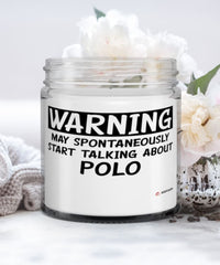 Funny Polo Candle Warning May Spontaneously Start Talking About Polo 9oz Vanilla Scented Candles Soy Wax