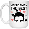 Funny Pop Culture Fandom David Mug You're Simply The B3st 15oz White Coffee Cup 21504