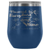 Funny Powered By Fairy Dust And Wine 12 oz Stainless Steel Wine Tumbler