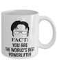 Funny Powerlifting Mug Fact You Are The Worlds B3st Powerlifter Coffee Cup White