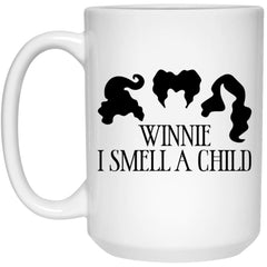 Funny Pregnancy Announcement Mug Winnie I Smell A Child Coffee Cup 15oz White 21504