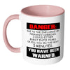 Funny Pregnancy Mug Danger Pregnancy Hormones White 11oz Accent Coffee Mugs