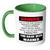 Funny Pregnancy Mug Danger Pregnancy Hormones White 11oz Accent Coffee Mugs