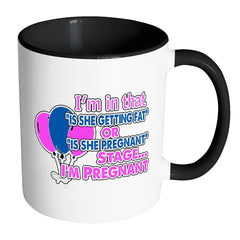 Funny Pregnancy Mug I'm Pregnant White 11oz Accent Coffee Mugs