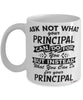 Funny Principal Mug Ask Not What Your Principal Can Do For You Coffee Cup 11oz 15oz White