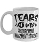 Funny Procurement Management Professor Teacher Mug Tears Of My Procurement Management Students Coffee Cup White