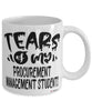 Funny Procurement Management Professor Teacher Mug Tears Of My Procurement Management Students Coffee Cup White