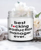 Funny Production Manager Candle B3st F-cking Production Manager Ever 9oz Vanilla Scented Candles Soy Wax