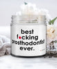 Funny Prosthodontist Candle B3st F-cking Prosthodontist Ever 9oz Vanilla Scented Candles Soy Wax