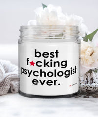 Funny Psychologist Candle B3st F-cking Psychologist Ever 9oz Vanilla Scented Candles Soy Wax