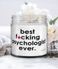 Funny Psychologist Candle B3st F-cking Psychologist Ever 9oz Vanilla Scented Candles Soy Wax