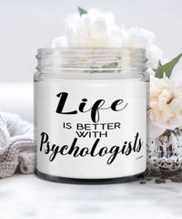 Funny Psychologist Candle Life Is Better With Psychologists 9oz Vanilla Scented Candles Soy Wax