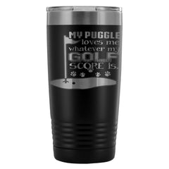 Funny Pug Golfing Insulated Coffee Travel Mug 20oz Stainless Steel Tumbler