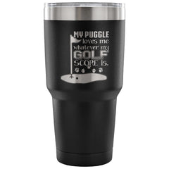 Funny Pug Golfing Insulated Coffee Travel Mug 30 oz Stainless Steel Tumbler