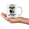 Funny Pug Mug Pugs Not Drugs 11oz White Coffee Mugs