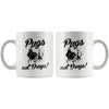 Funny Pug Mug Pugs Not Drugs 11oz White Coffee Mugs